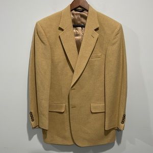 JoS A Bank Camelhair sports coat blazer jacket size 40 regular tan color